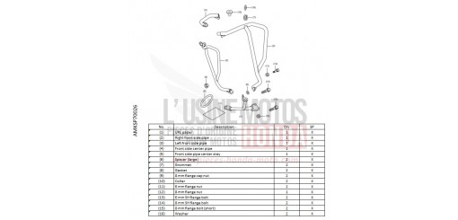 KIT,FRONT SIDE PIPE CRF1100D2N de 2022
